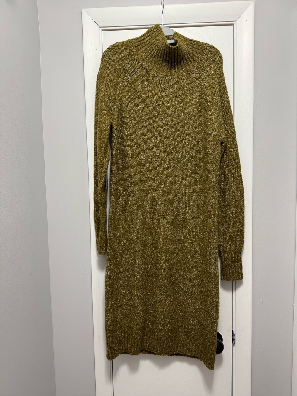 H&M Olive Green Turtleneck Knit Dress